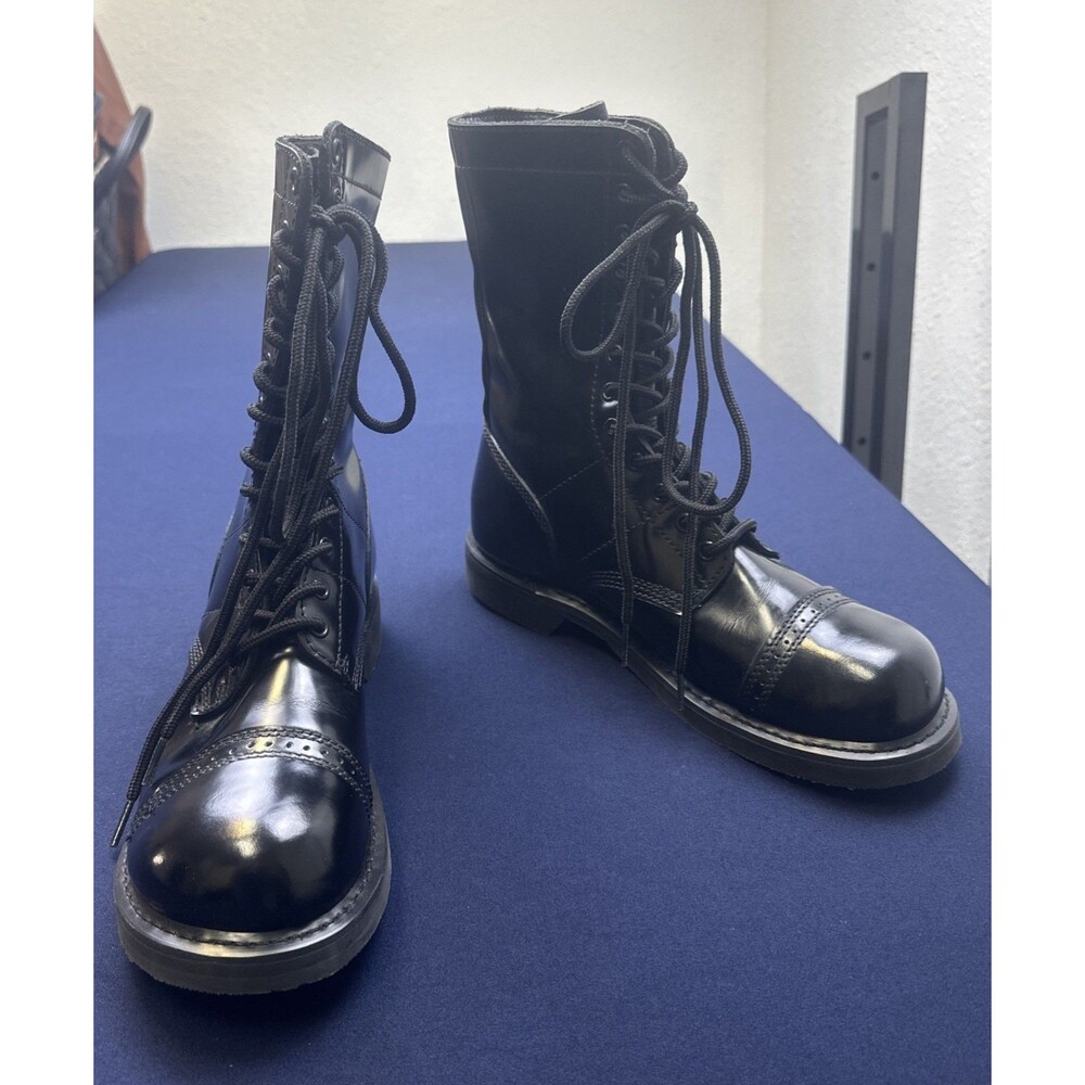Mens New Military Rothco Jump Boots Leather Lace up Size 8